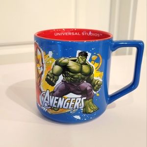 Universal Studios Marvel LARGE Blue Avengers Hulk Thor Iron Man Coffee Mug